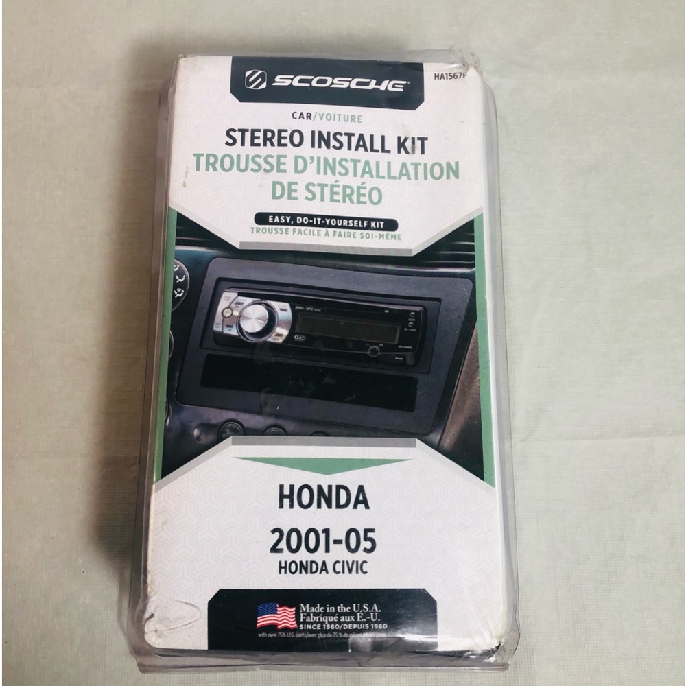 HA1567F STEREO INSTALL KIT - HONDA Various Years  Honda Civic 2001 - 2005 Black
